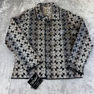 NWT‎ Winding River Reversible Collection Jacket Button Up Black Gold Med (1323)